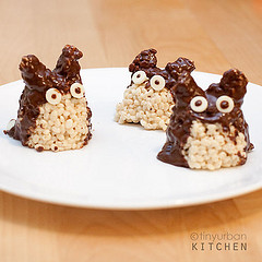 Totoro Rice Crispy Treats