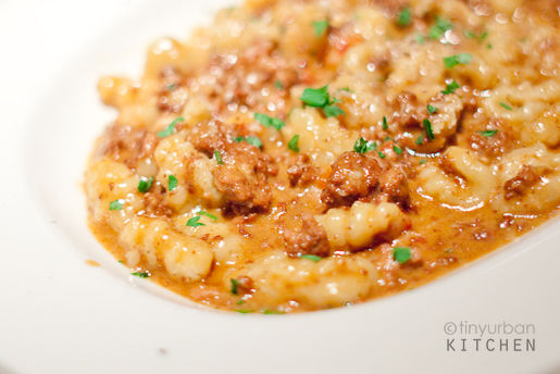 Gnocchi with Bolognese sauce