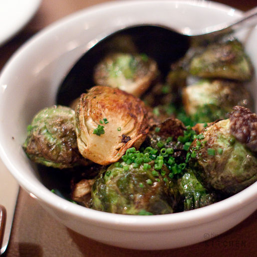 Duck fat roasted Brussels Sprouts