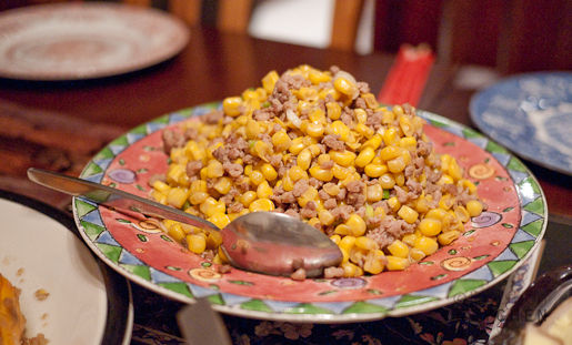 Corn with Ground Pork