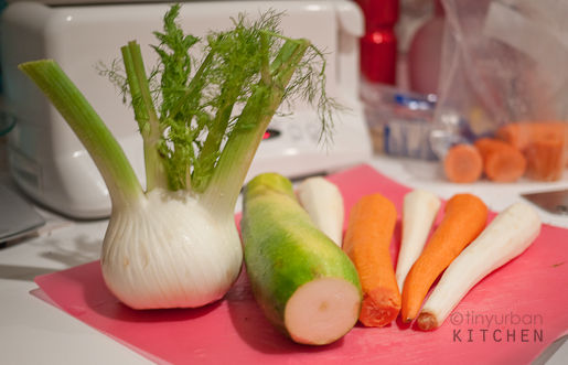 Fennel, Zucchini, Carrots, and Parsnips