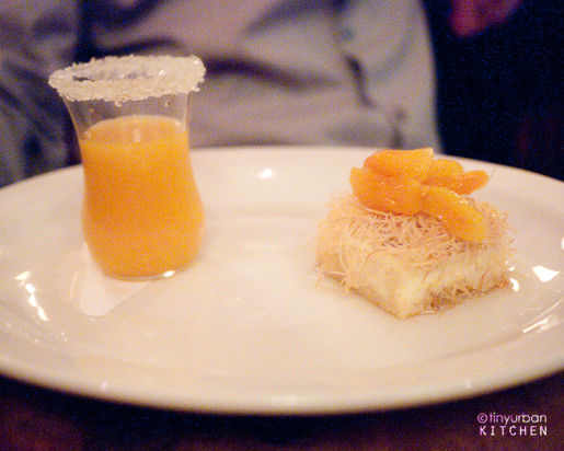 Oleana dessert apricot juice, phyllo dough cake