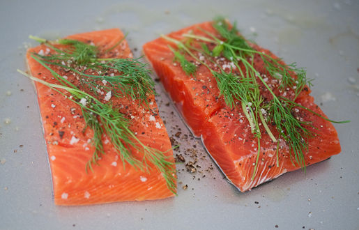 Slow Roasted Salmon with Dill