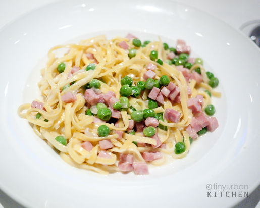 proscuitto and peas