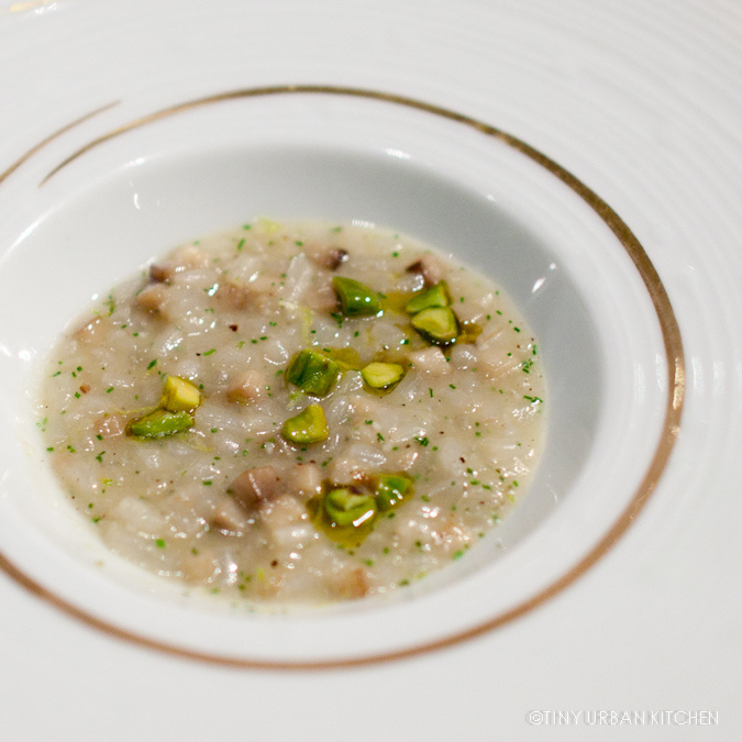 Le Soja  Risotto of soybean sprouts, lime zest and chives