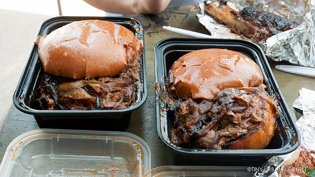 Pulled Pork and Pulled Lamb Sandwiches