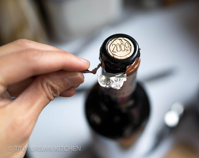 Opening a bottle