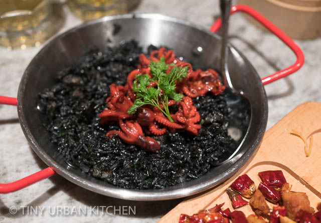 Social Place Hong Kong Squid Ink Risotto with Octopus