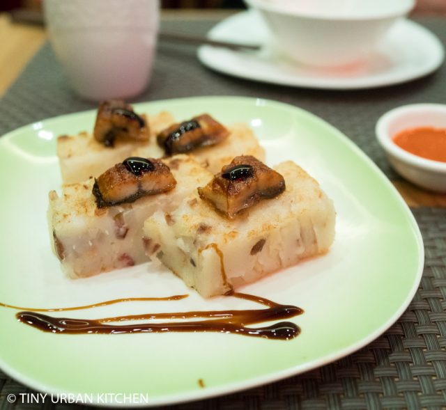 Dim Sum Bar: Pan Fried Turnip Cake with Dried Shrimp and Eel ($45)