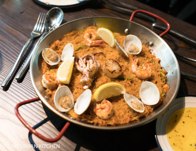 Sueno Wan Chai Seafood Fideo, scallops, prawns, shrimp, clams, squid [HKD238]