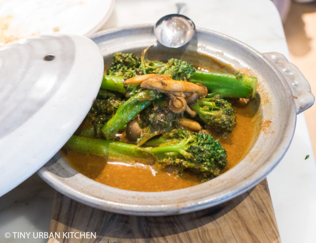 anticucho of seared robata tenderstem broccoli from Leicester Square Kitchen London