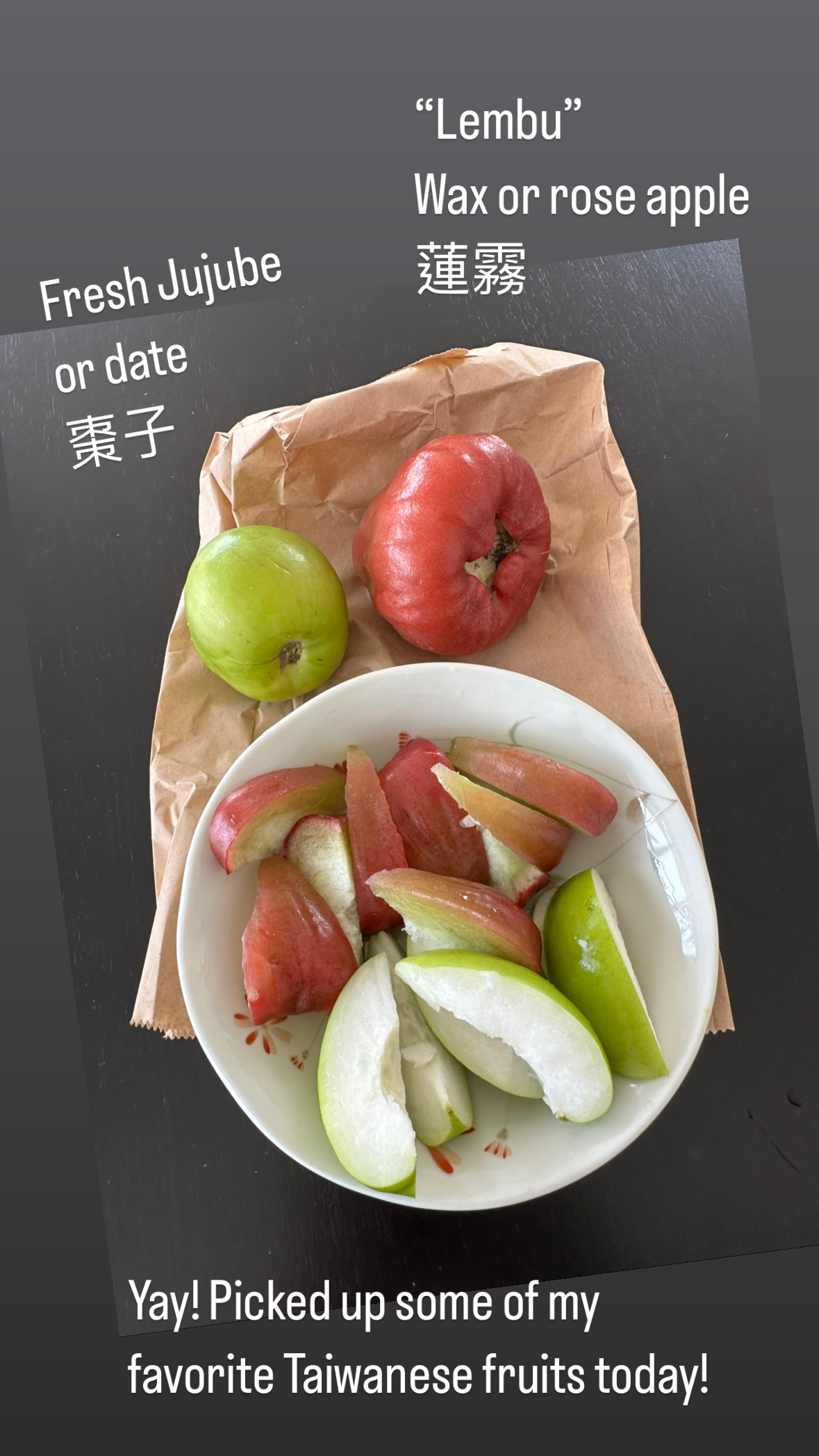 Jujube rose apple Taiwanese fruits